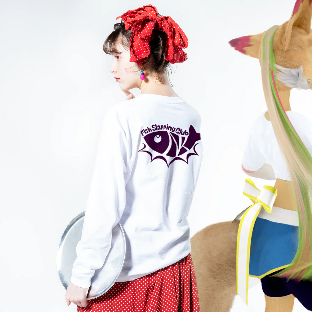 Fish Slapping ClubのFishSlappingClub taypB Long Sleeve T-Shirt :model wear (back, sleeve)