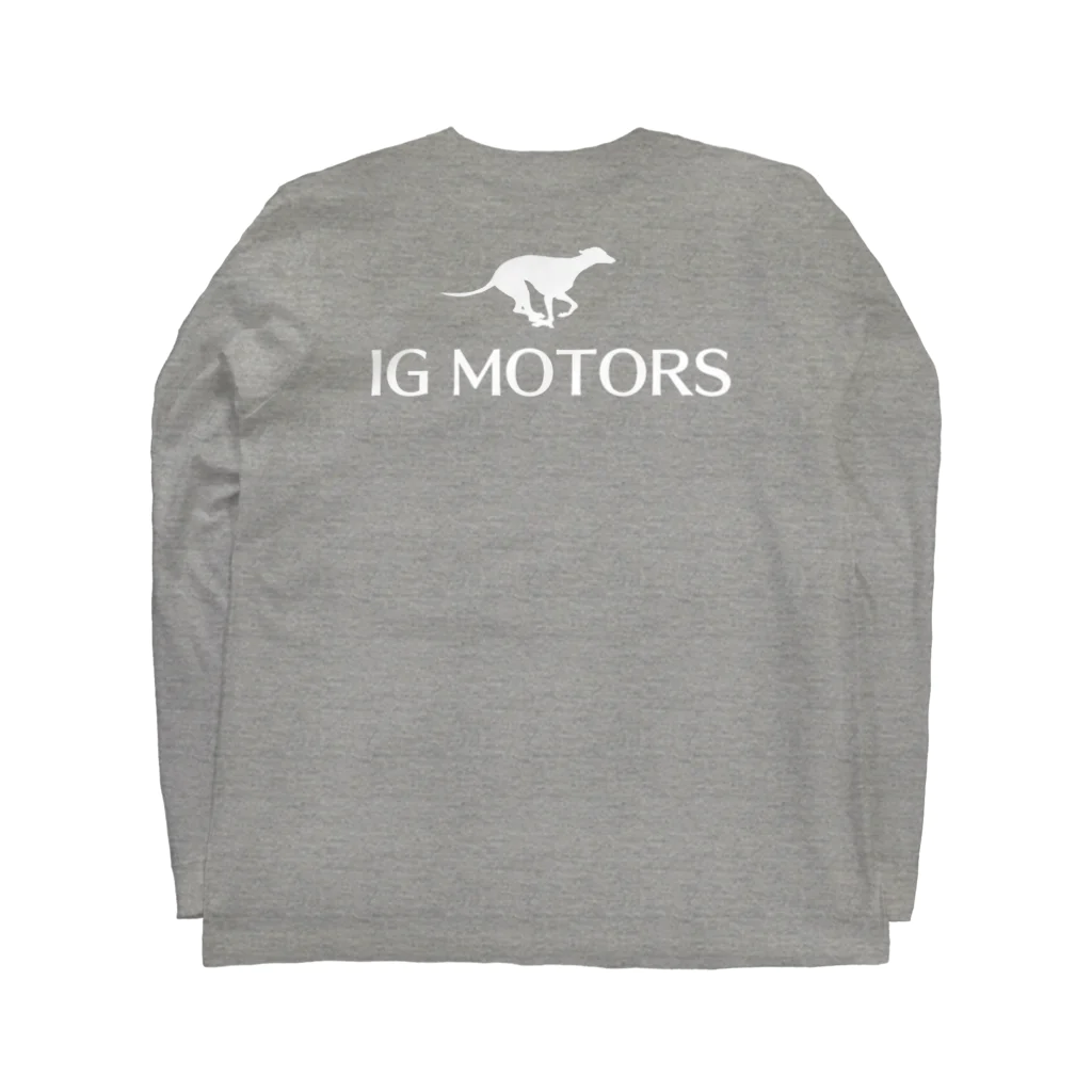 kaga-Aのイタグレ自動車シリーズ 白 Long Sleeve T-Shirt :back