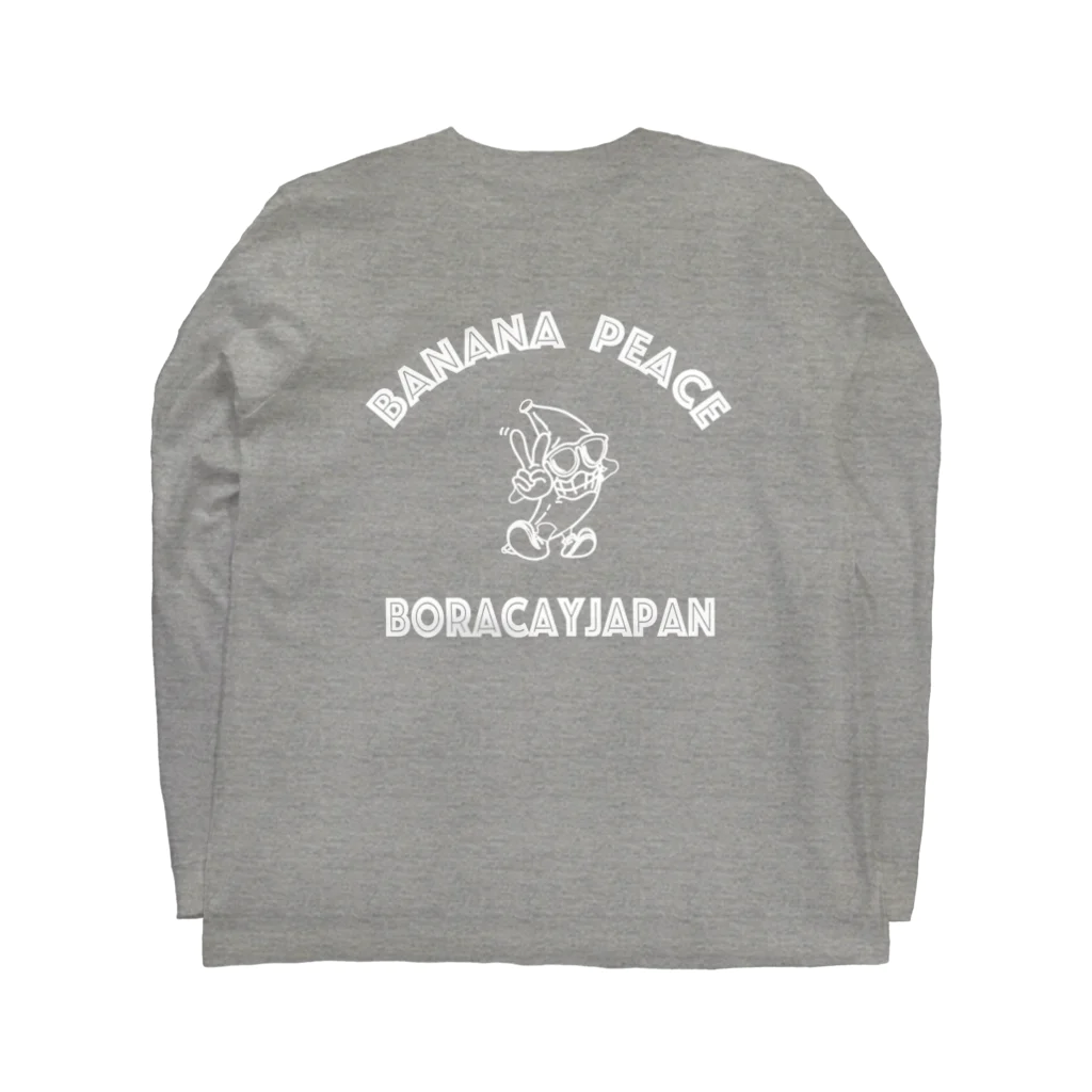 boracayjapan goods storeのBANANA PEACE Long Sleeve T-Shirt :back