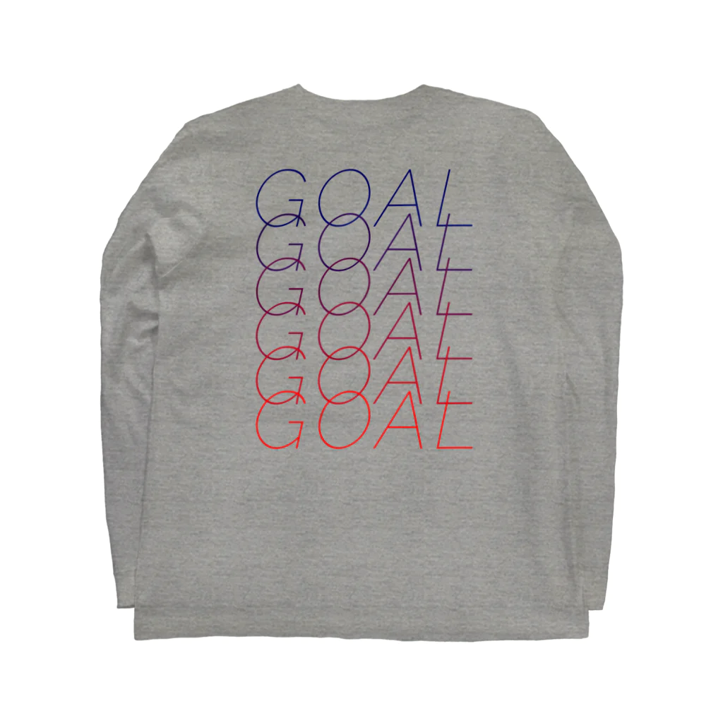 ピーチャン's SHOPのGOALGOALGOAL ロングスリーブTシャツの裏面