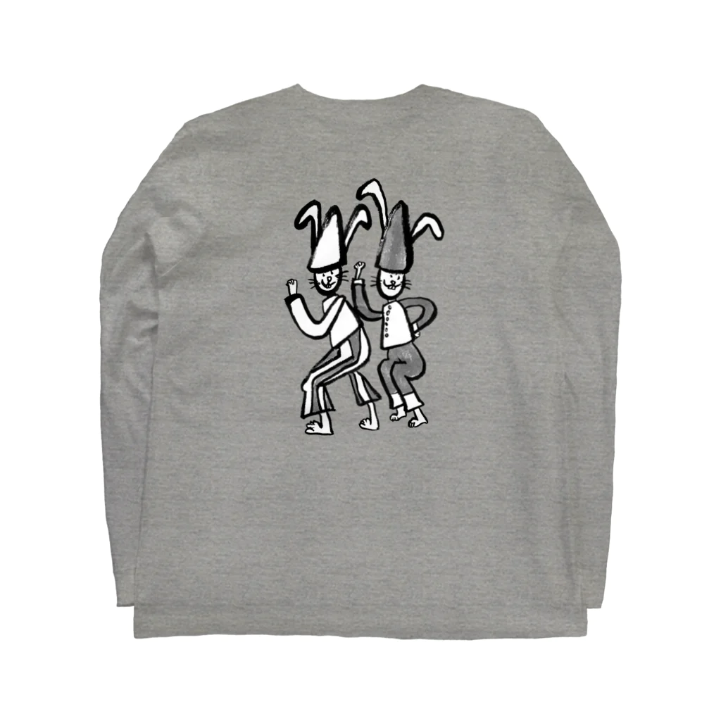 CHIKA＆NISSYのロゴTうさぎバックP Long Sleeve T-Shirt :back