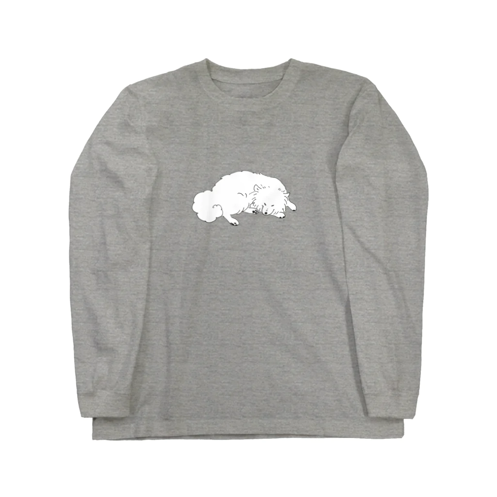 もくもくモクレンの日本スピッツデザインショップのねてるスピッツ Long Sleeve T-Shirt