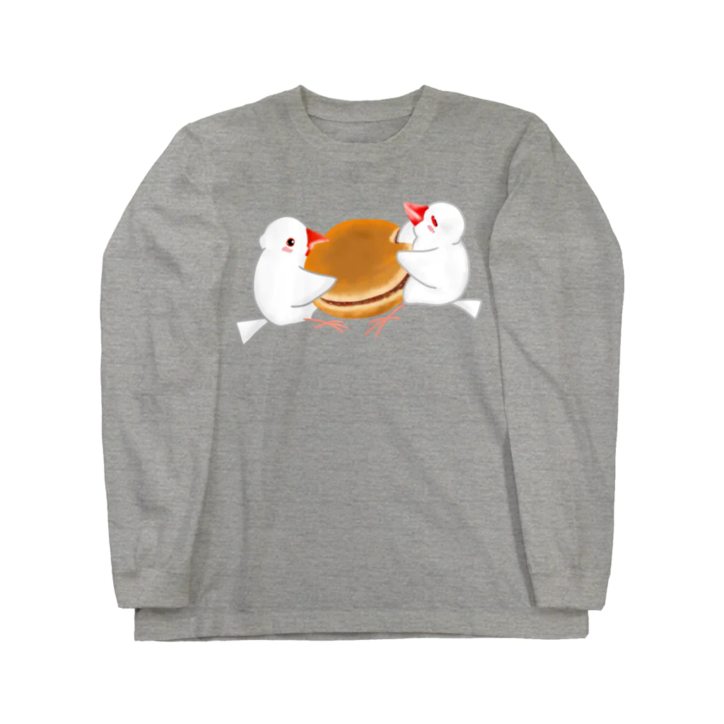 Lily bird（リリーバード）のどら焼きと文鳥ず Long Sleeve T-Shirt