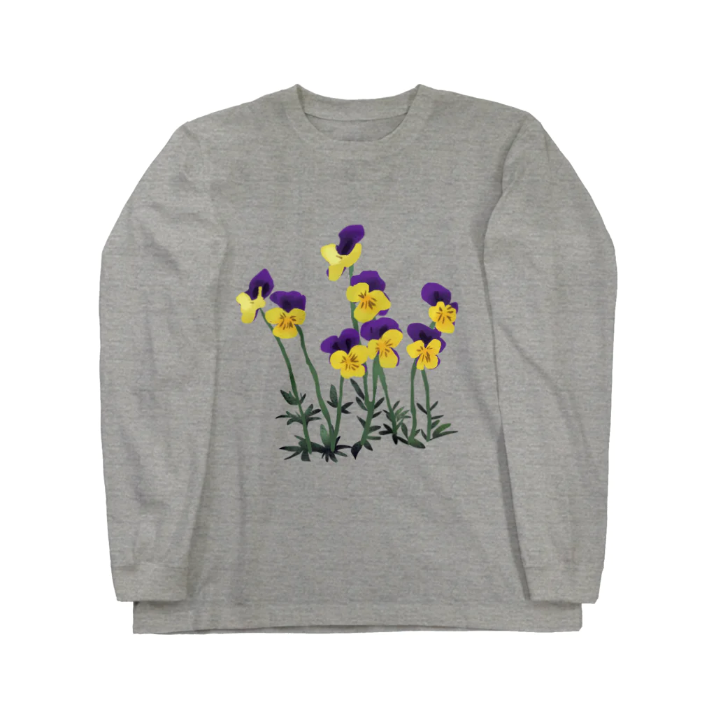 paintpaintingのビオラ Long Sleeve T-Shirt