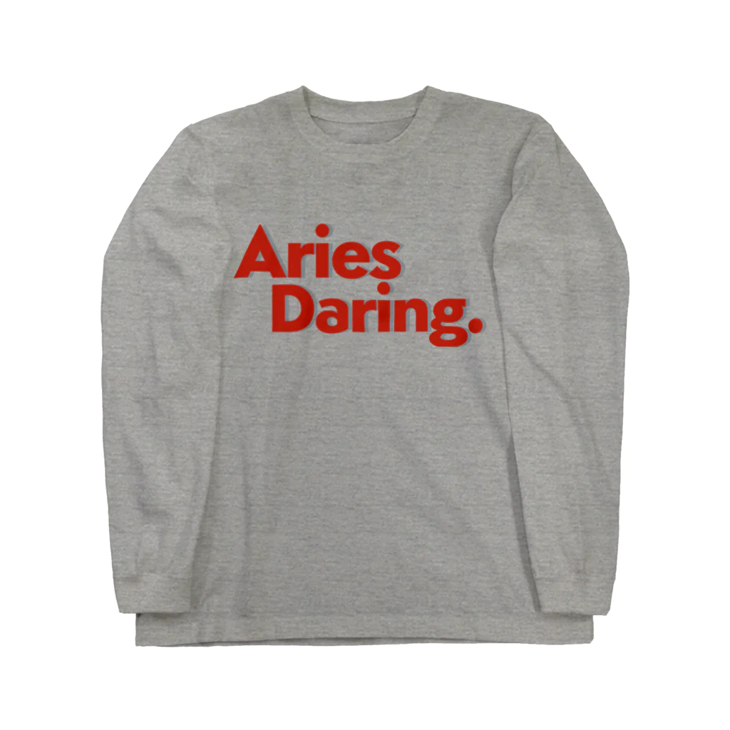 宇宙の真理ナビゲーターSunsCrystal's Shopの【牡羊座】Aries Daring.(牡羊座は大胆だ) ロングスリーブTシャツ