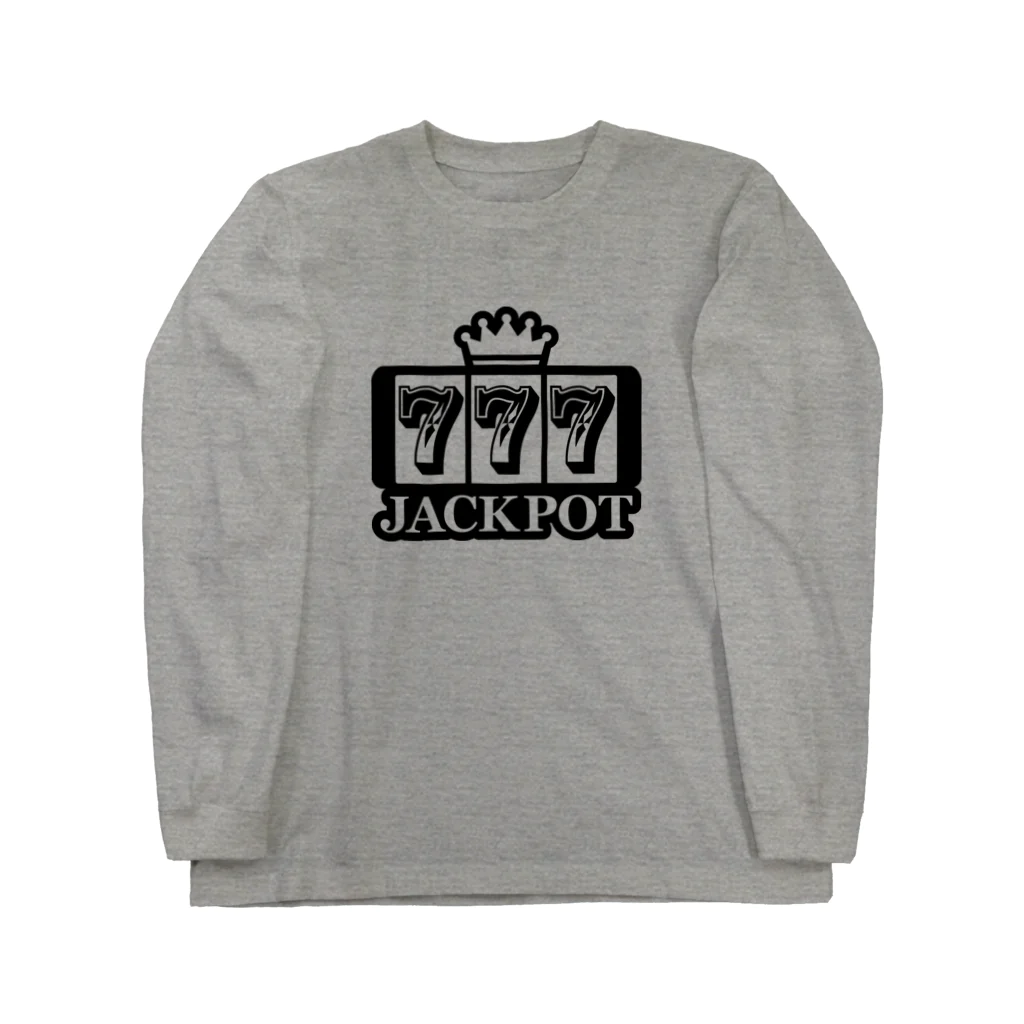 QUQU_WORKSのジャックポット スリーセヴン ブラック Long Sleeve T-Shirt