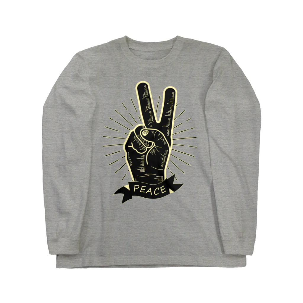 420 MUSIC FACTORYのピース 平和 NO WAR Long Sleeve T-Shirt