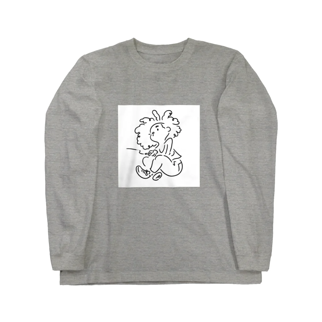 yopiのsmoking girl Long Sleeve T-Shirt