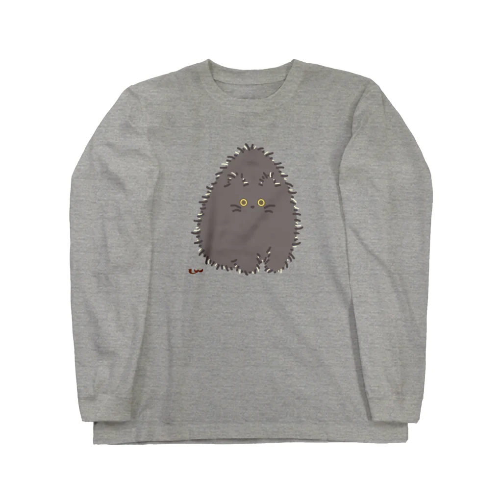 lukewarmのつままれグレー（黄）[pinched:Grey(YE)] ロングスリーブTシャツ