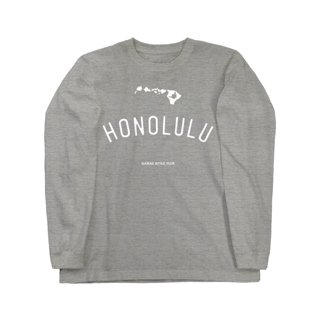 ハワイスタイルクラブのHONOLULU　WHT LOGO ロングスリーブTシャツ