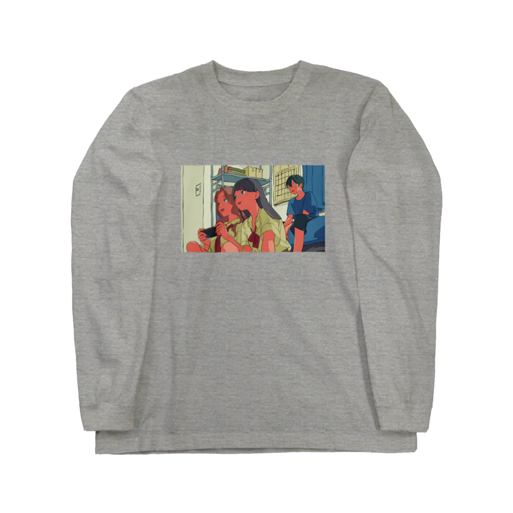 私立パラの丸高校のゲーム中のロンT Long Sleeve T-Shirt