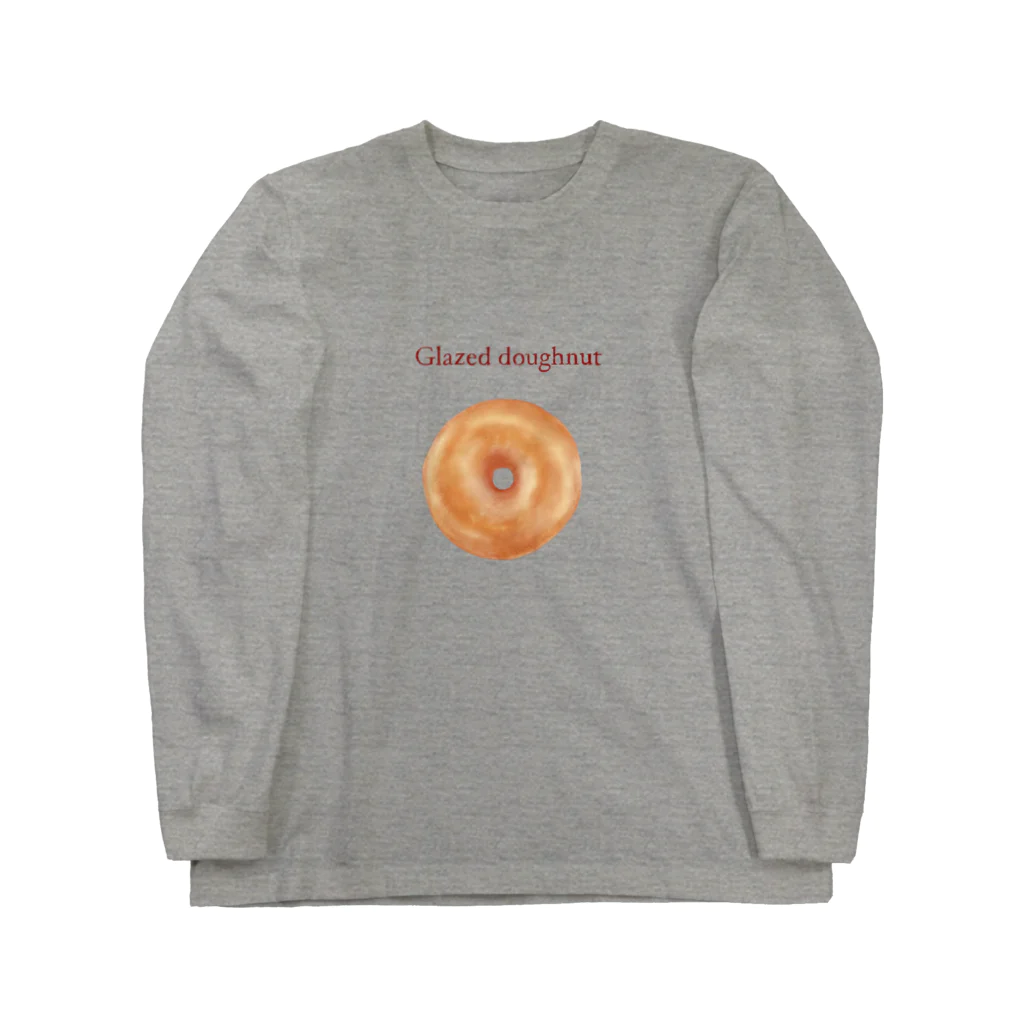 たべもの屋さんのGlazed Doughnut ロングスリーブTシャツ