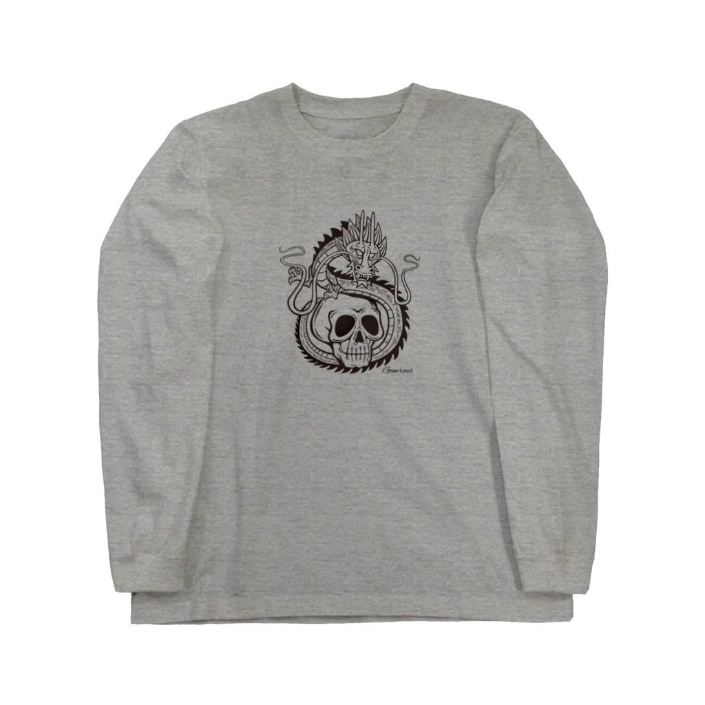 GGenerousのドラゴン＆スカル Long Sleeve T-Shirt