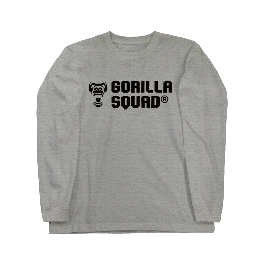 GORILLA SQUAD 公式ノベルティショップのGORILLA SQUAD ロゴ黒 ロングスリーブTシャツ