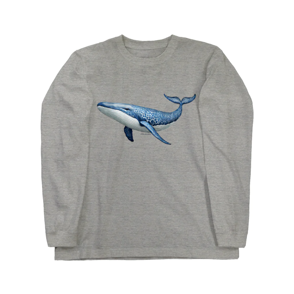 まみおデザインのwhale of a time　素晴らしい時 ロングスリーブTシャツ