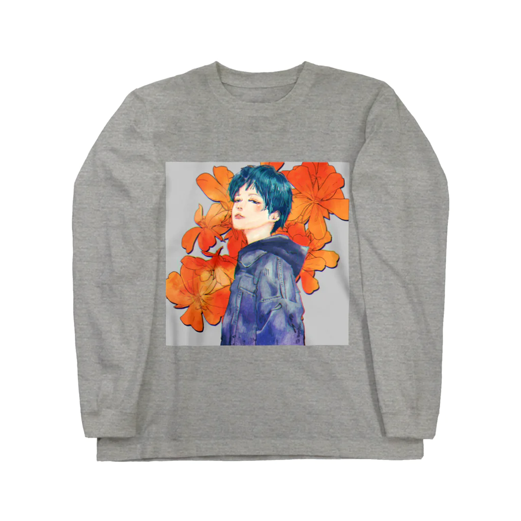 ゆうぐれなしょっぷのお花とおんなのこ Long Sleeve T-Shirt