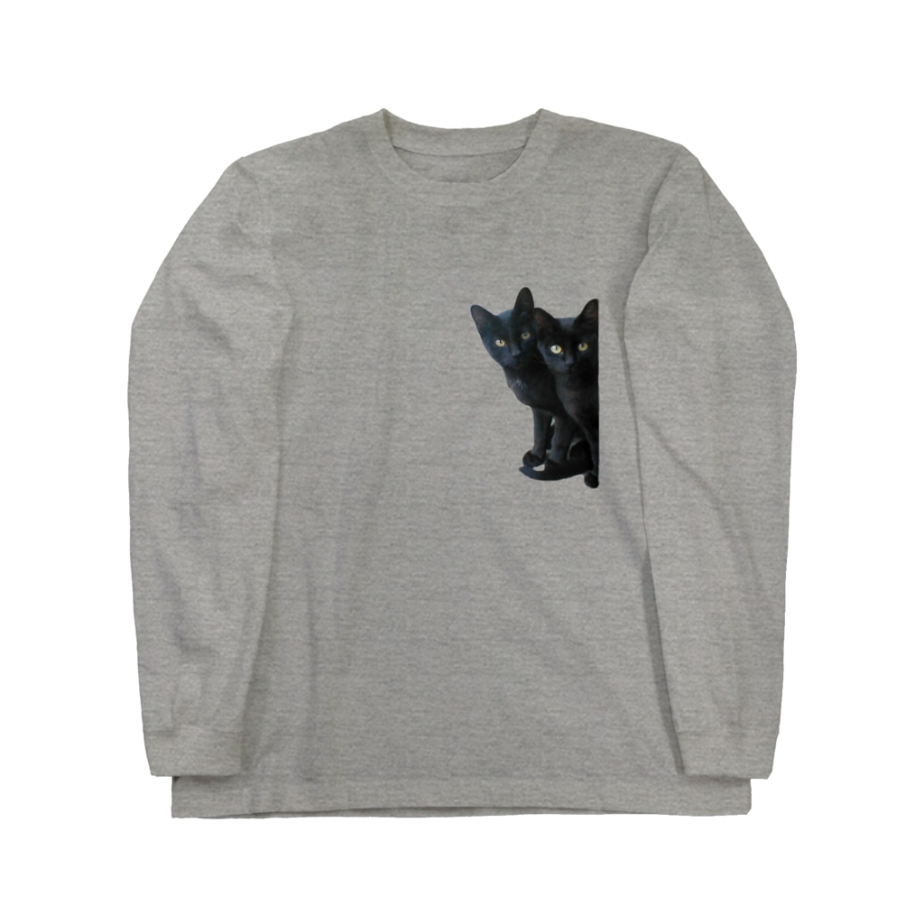 ちばっちょ【ち畳工房&猫ねこパラダイス】の黒猫は見た Long Sleeve T-Shirt