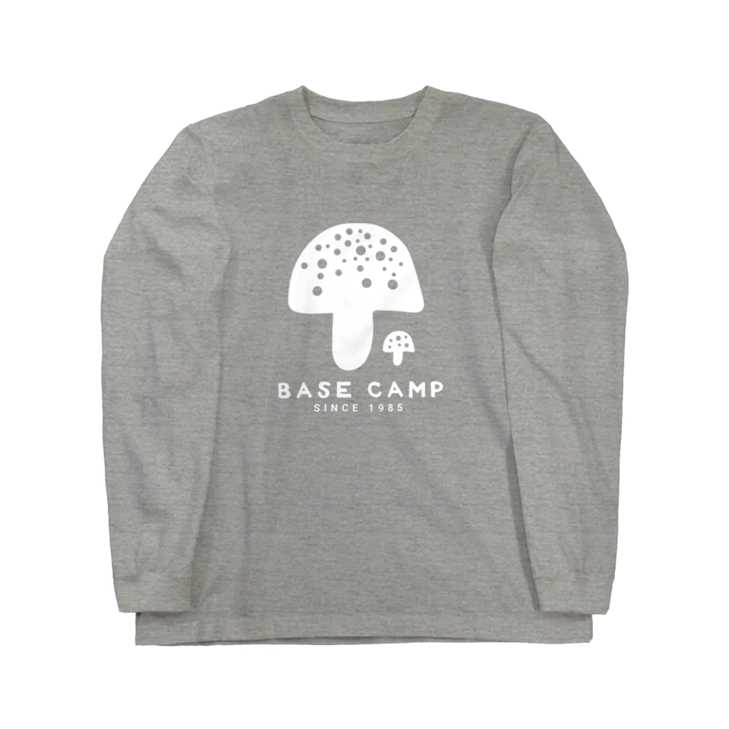 BASE-CAMPのBASE KINOKO 01 WHITE ロングスリーブTシャツ