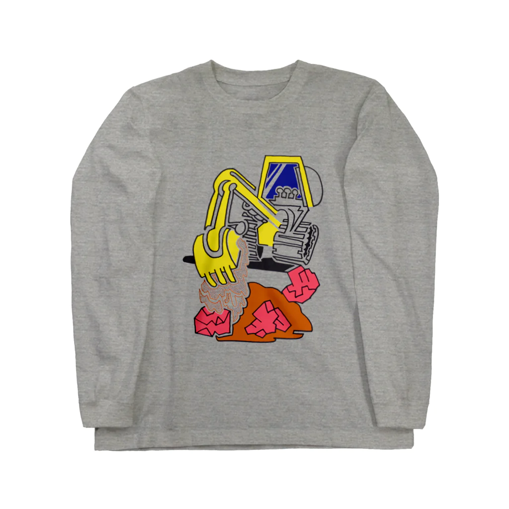 mikakaartの(ミ) パワーショベル Long Sleeve T-Shirt