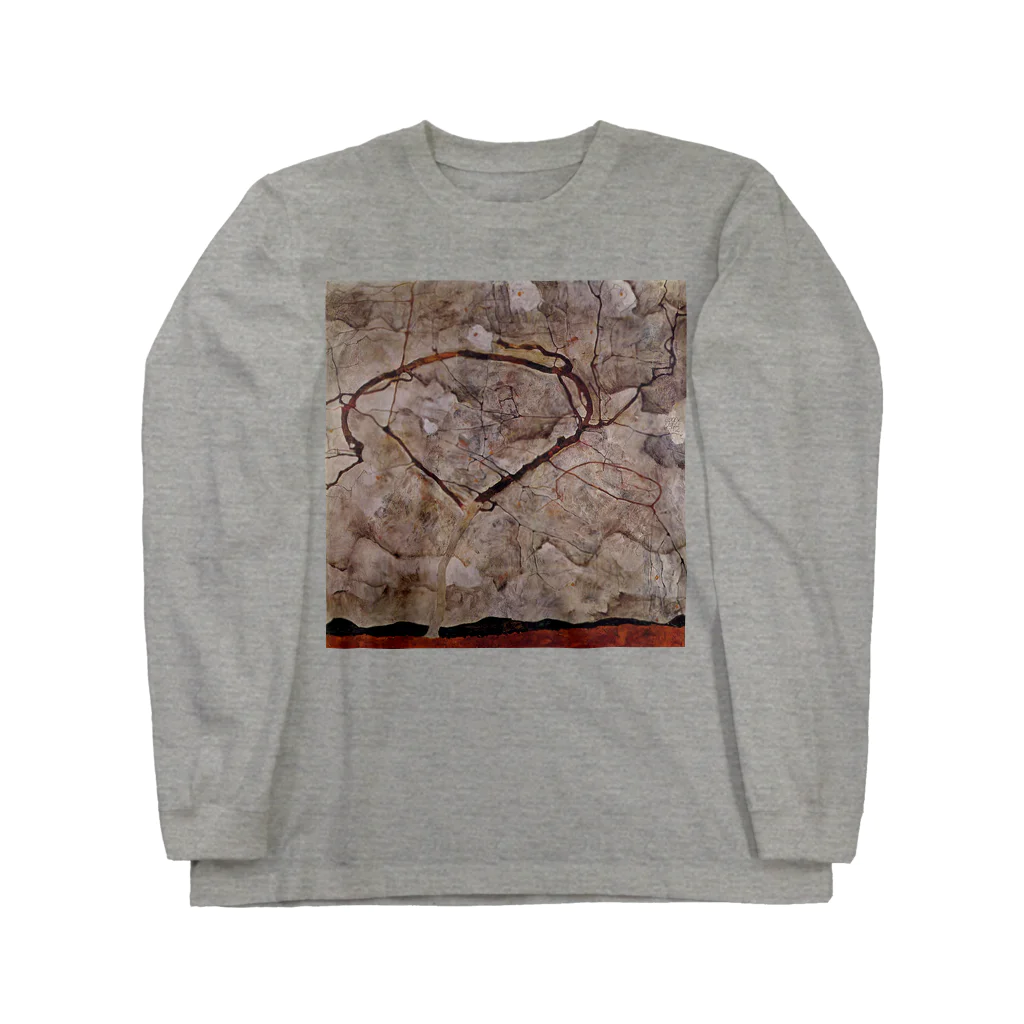 Takahashijunの【アート系】エゴンシーレ 吹き荒れる風の中の秋の木 Long Sleeve T-Shirt