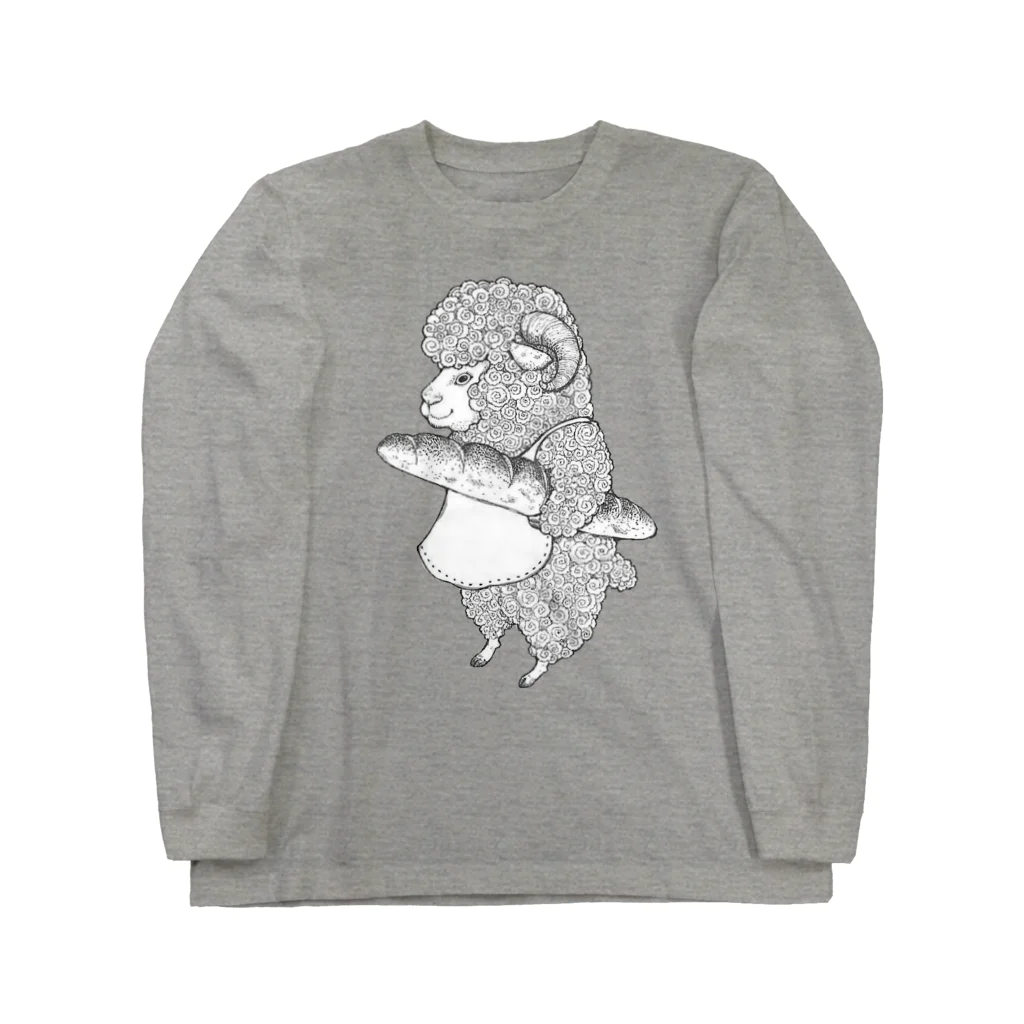 ヤマネコ。の部屋の羊のパン屋さん Long Sleeve T-Shirt