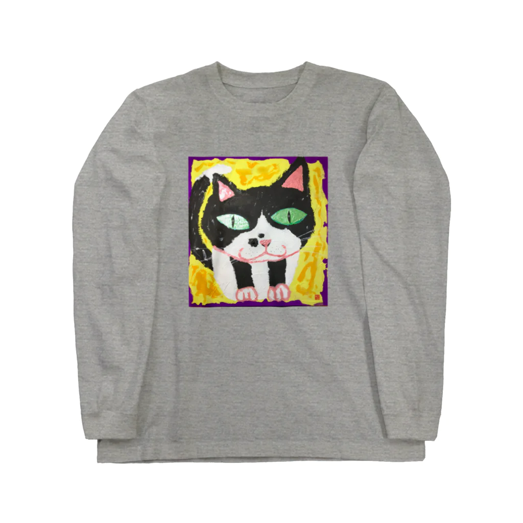 ️️ひろゆき🐾のハチワレ ロングスリーブTシャツ