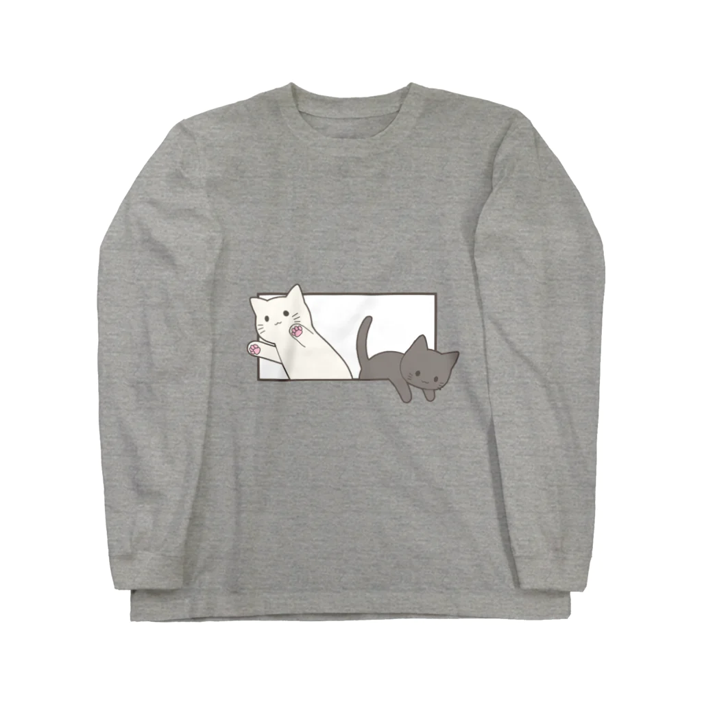 かわいいもののおみせ　いそぎんちゃくのとびだす猫 Long Sleeve T-Shirt