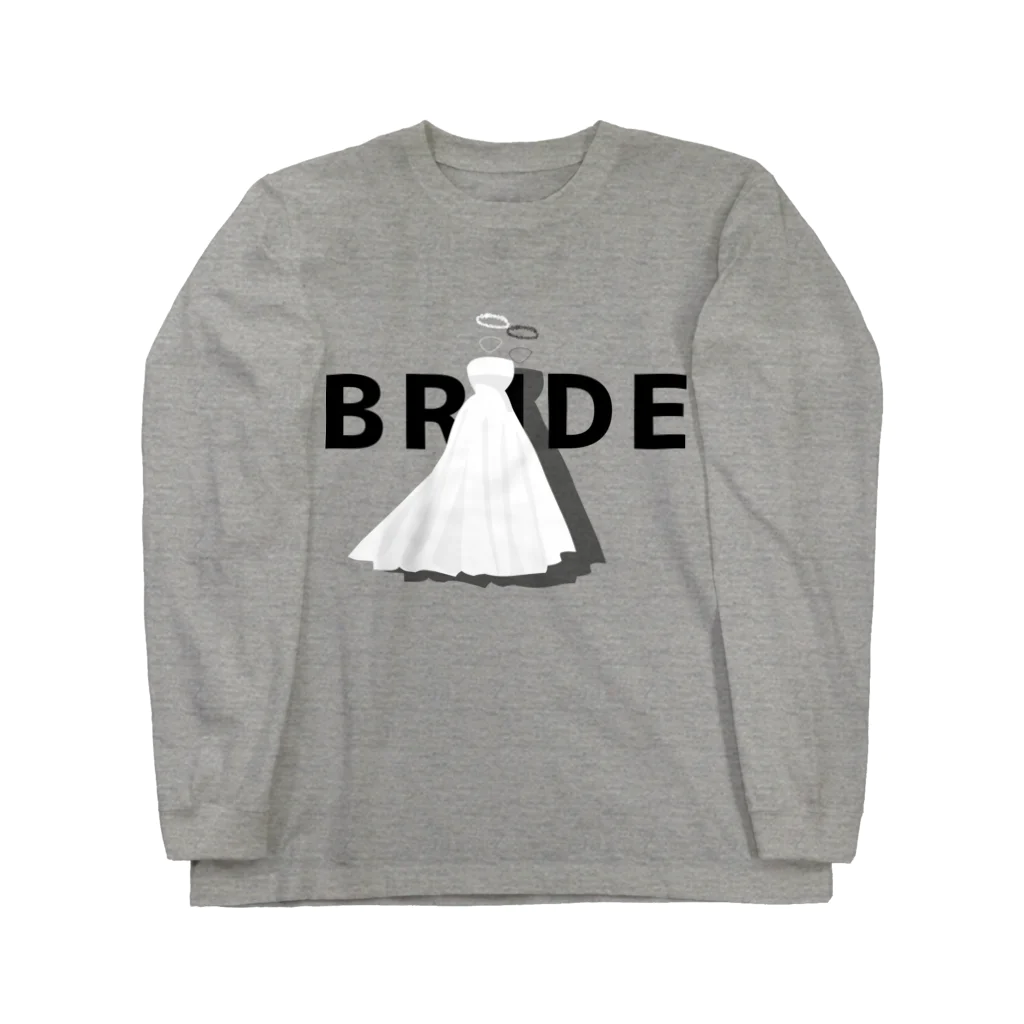 ペアTシャツ屋のシバヤさんのペア(BRIDE)ドレス_白_WB ロングスリーブTシャツ