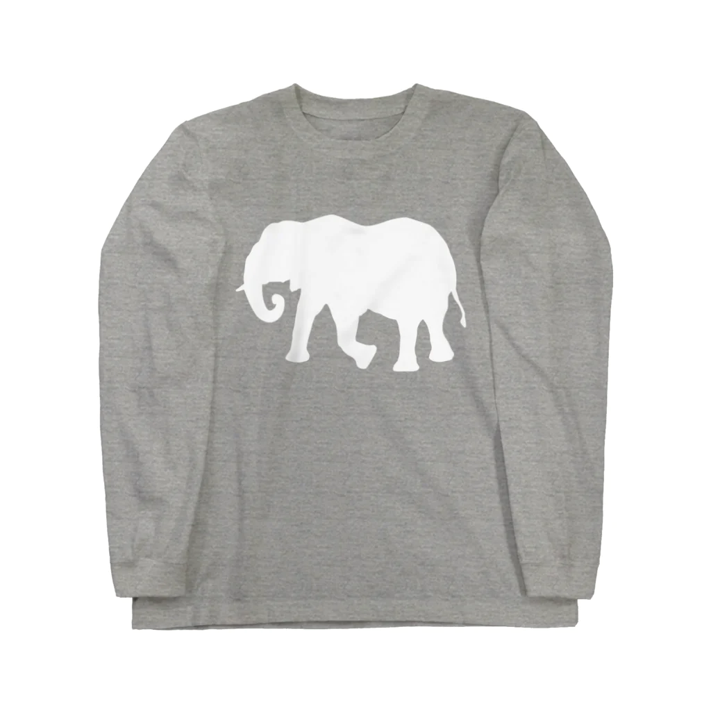 あおぞらのゾウ_WHITE Long Sleeve T-Shirt