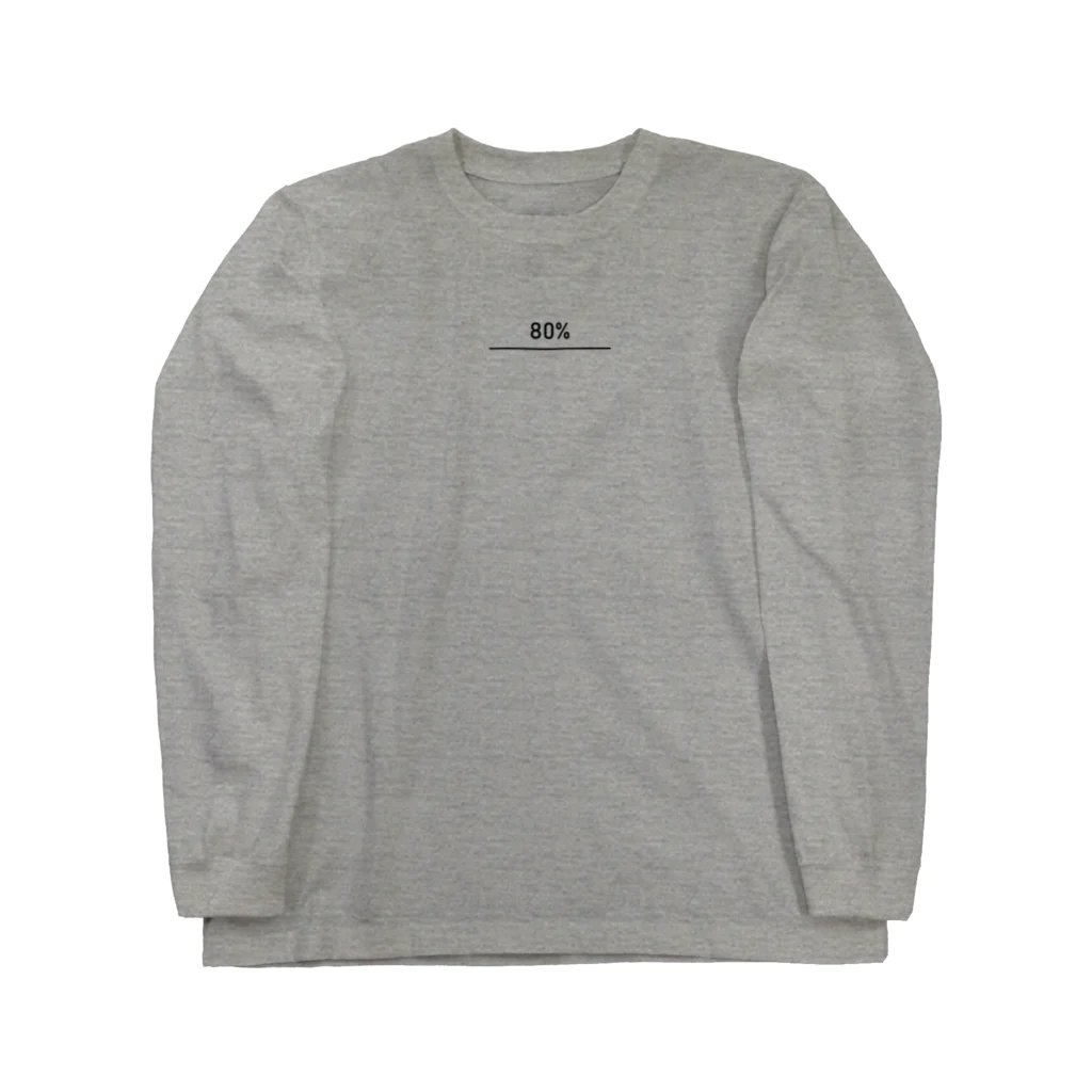 右ねじのEvery 80% black letters Long Sleeve T-Shirt