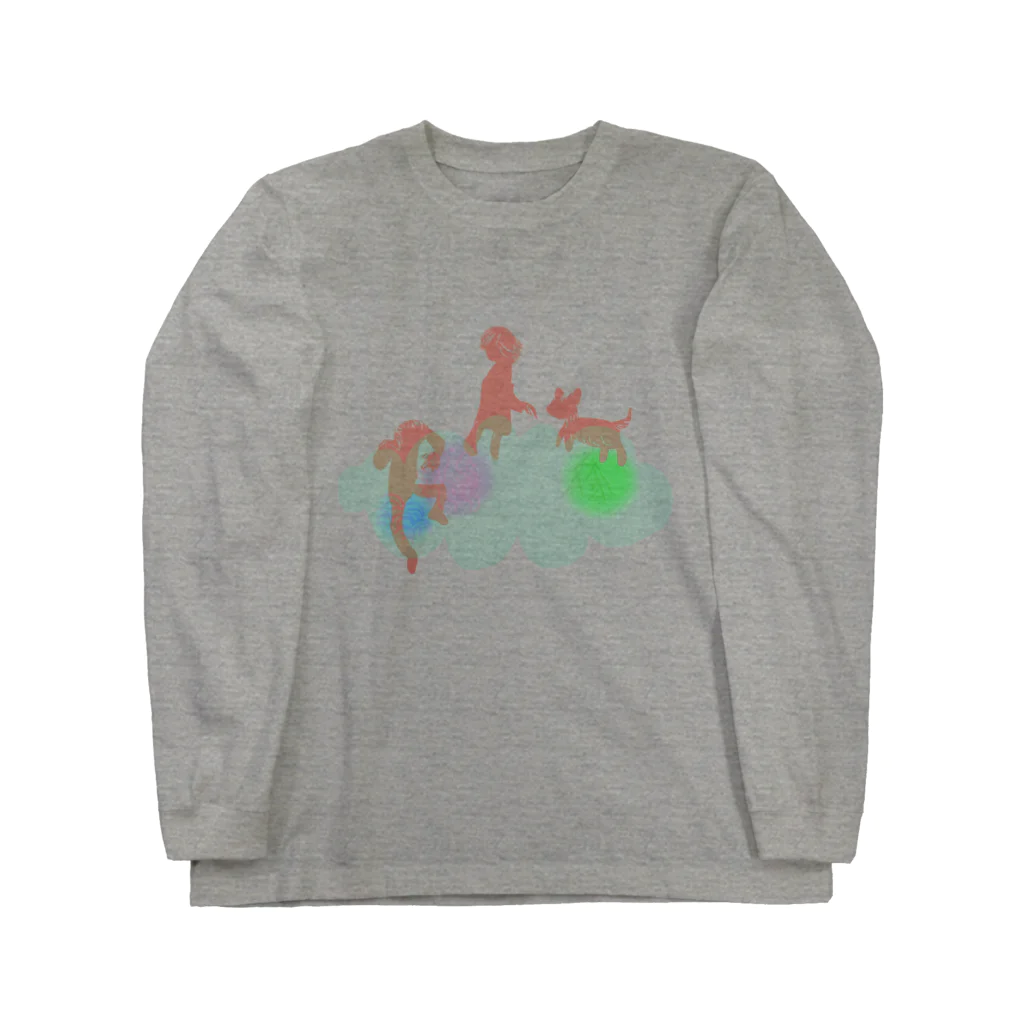 犬吠え商店の乗れる雲 Long Sleeve T-Shirt