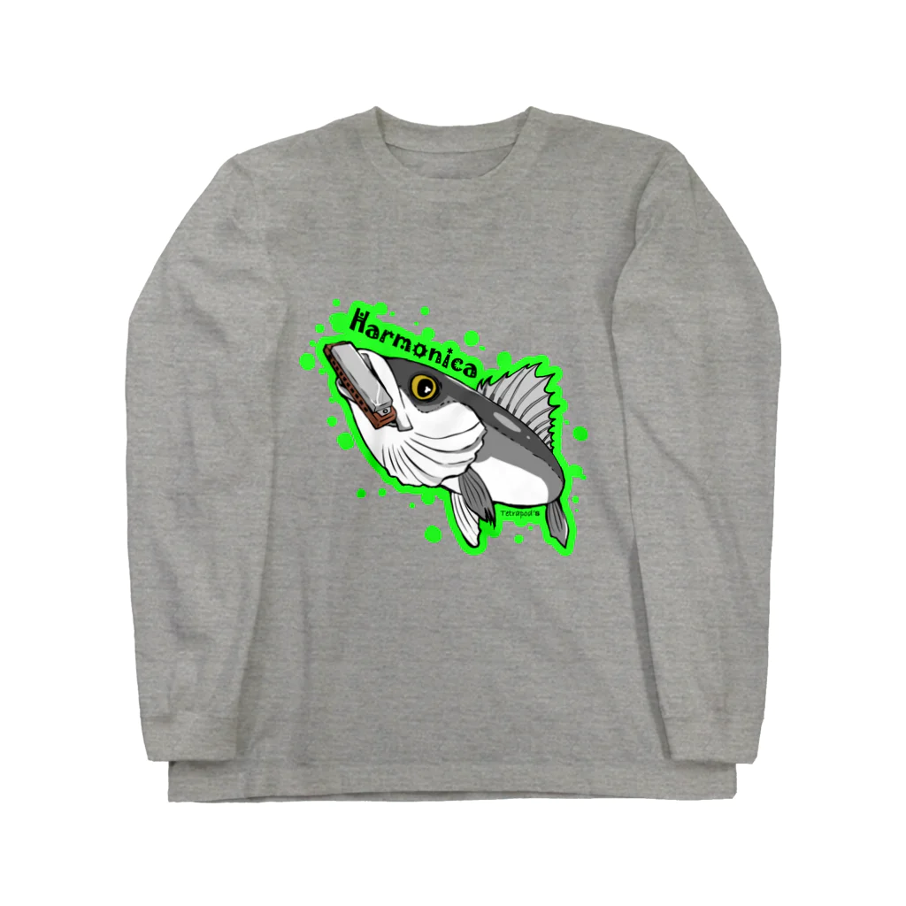 tetrapod'sのハーモニカシーバス Long Sleeve T-Shirt