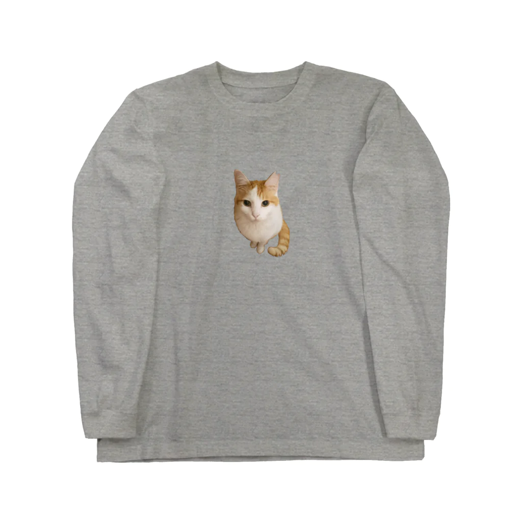 猫沢太陽の見上げる白い男 Long Sleeve T-Shirt