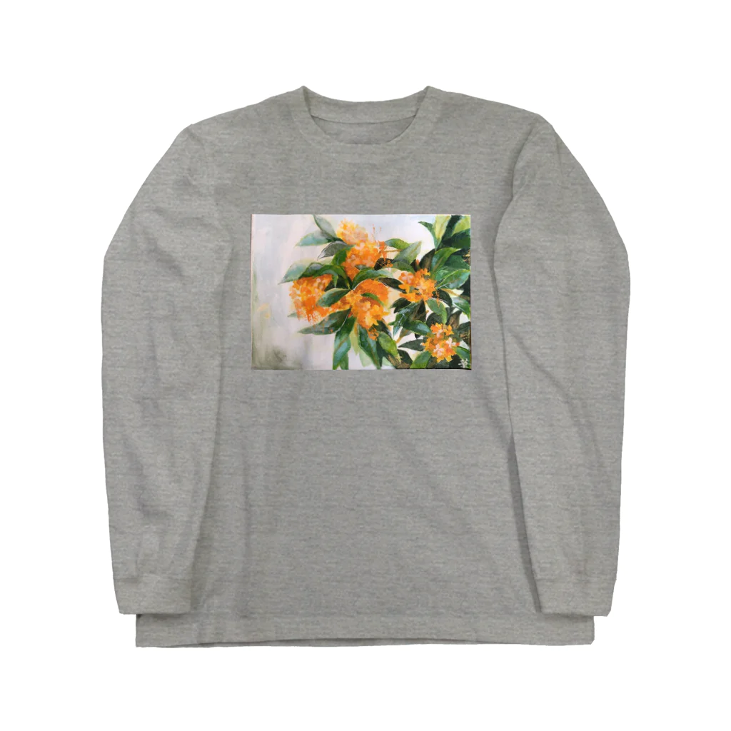 屋上の花 (金木犀) ロングスリーブTシャツ