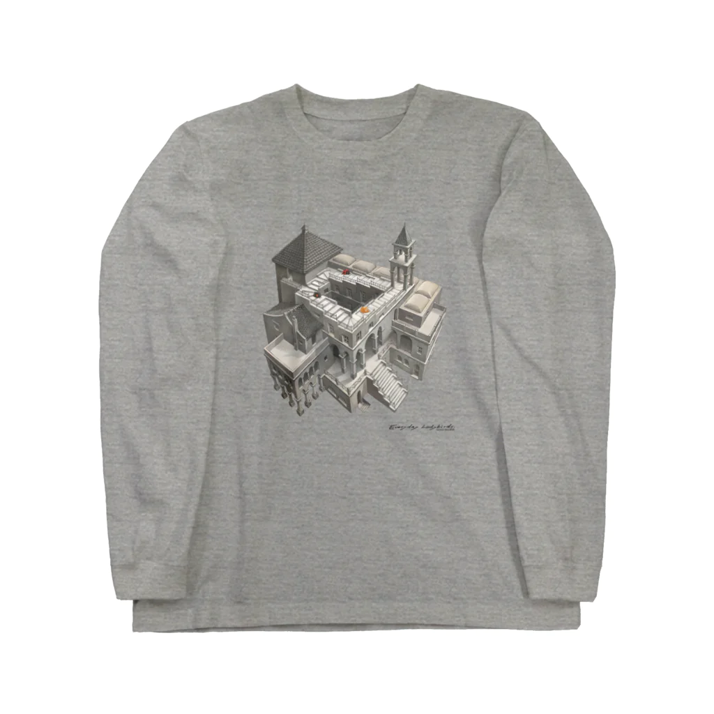 ノザキ-Nozakiの名画を楽しむてんとう虫～無限に登れる絵画～ Long Sleeve T-Shirt