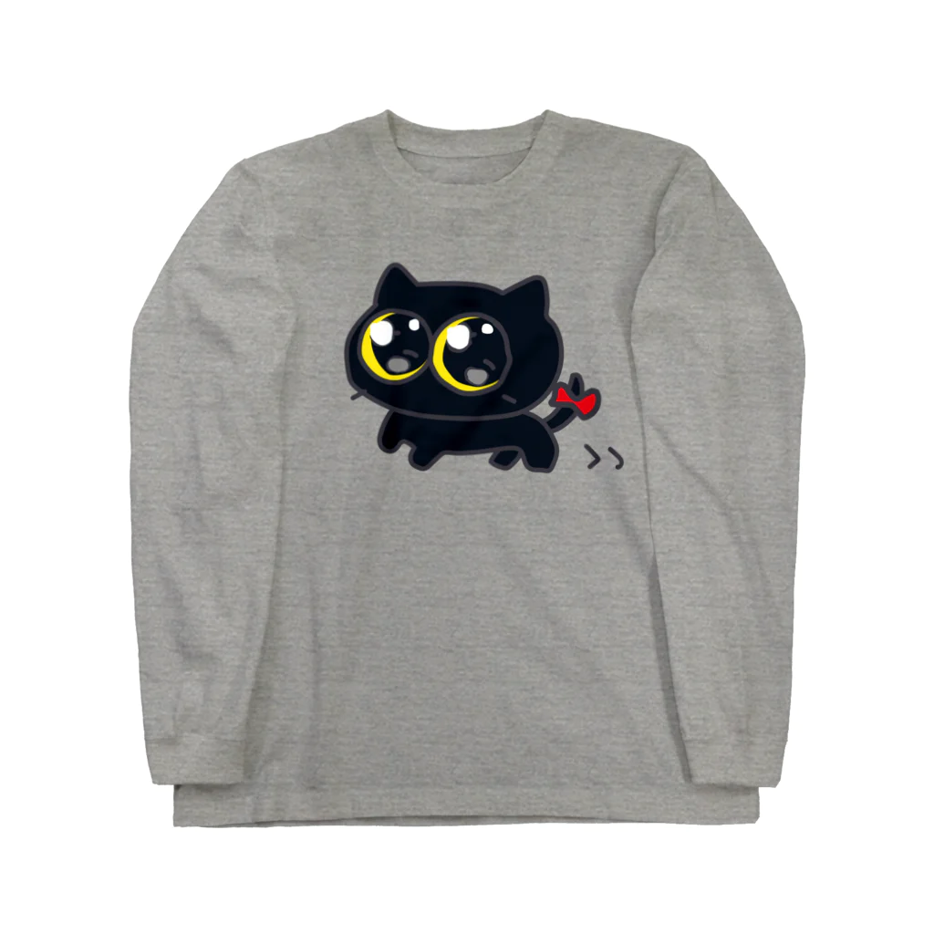 AI作家さむねこの作品集のミカヅキネコのおさんぽ Long Sleeve T-Shirt