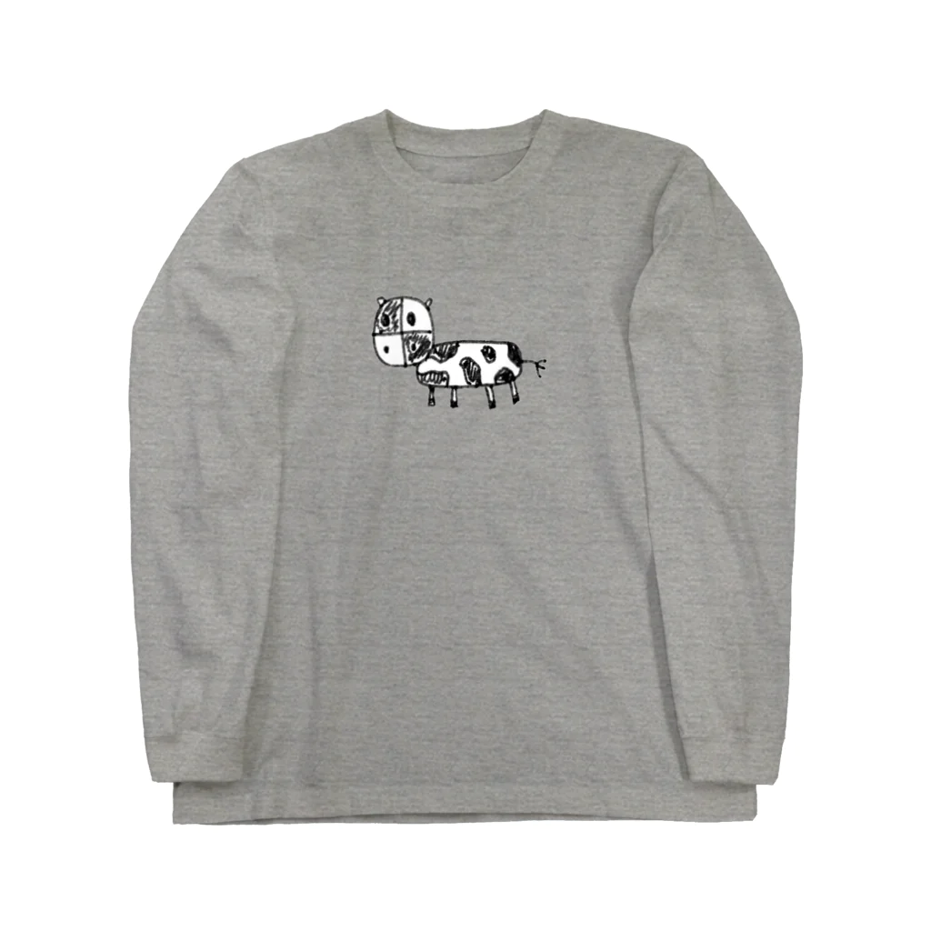 うしさんショップ。のうしさん。 Long Sleeve T-Shirt