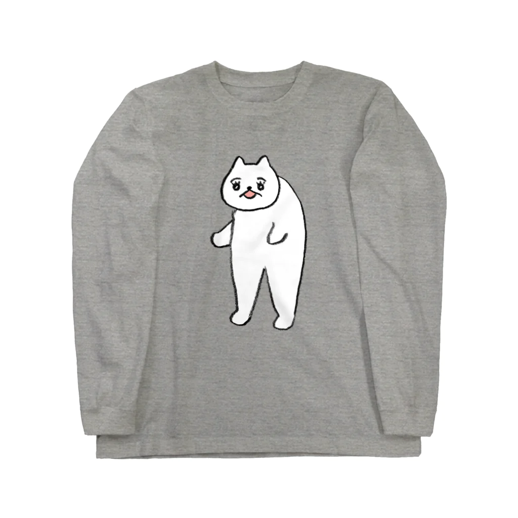 makomoのおもしろショップの首もげ ロングスリーブTシャツ