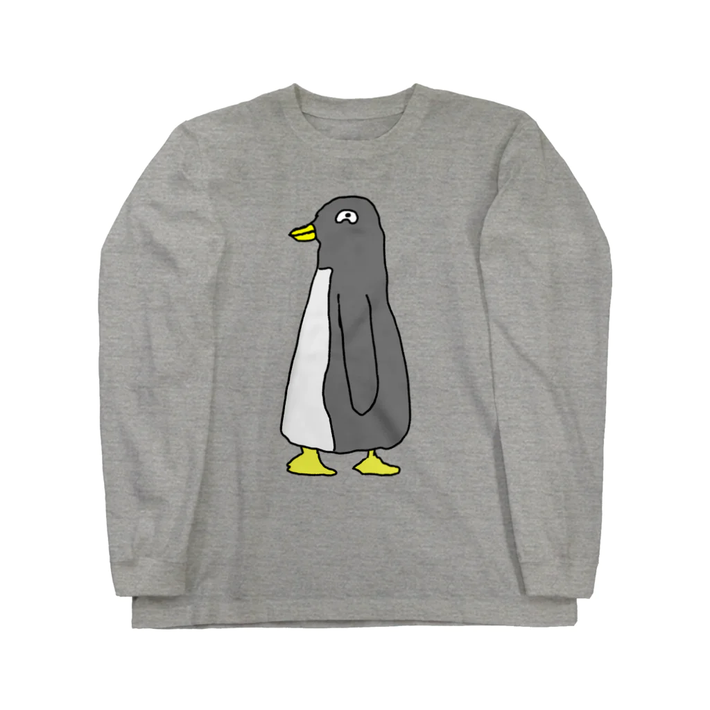 マクマク屋のお絵かきのペンギンのPENGIN！ Long Sleeve T-Shirt