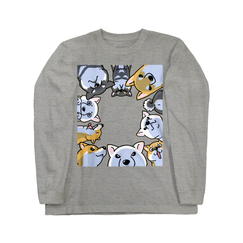 真希ナルセ（マキナル）ののぞく柴犬たち Long Sleeve T-Shirt