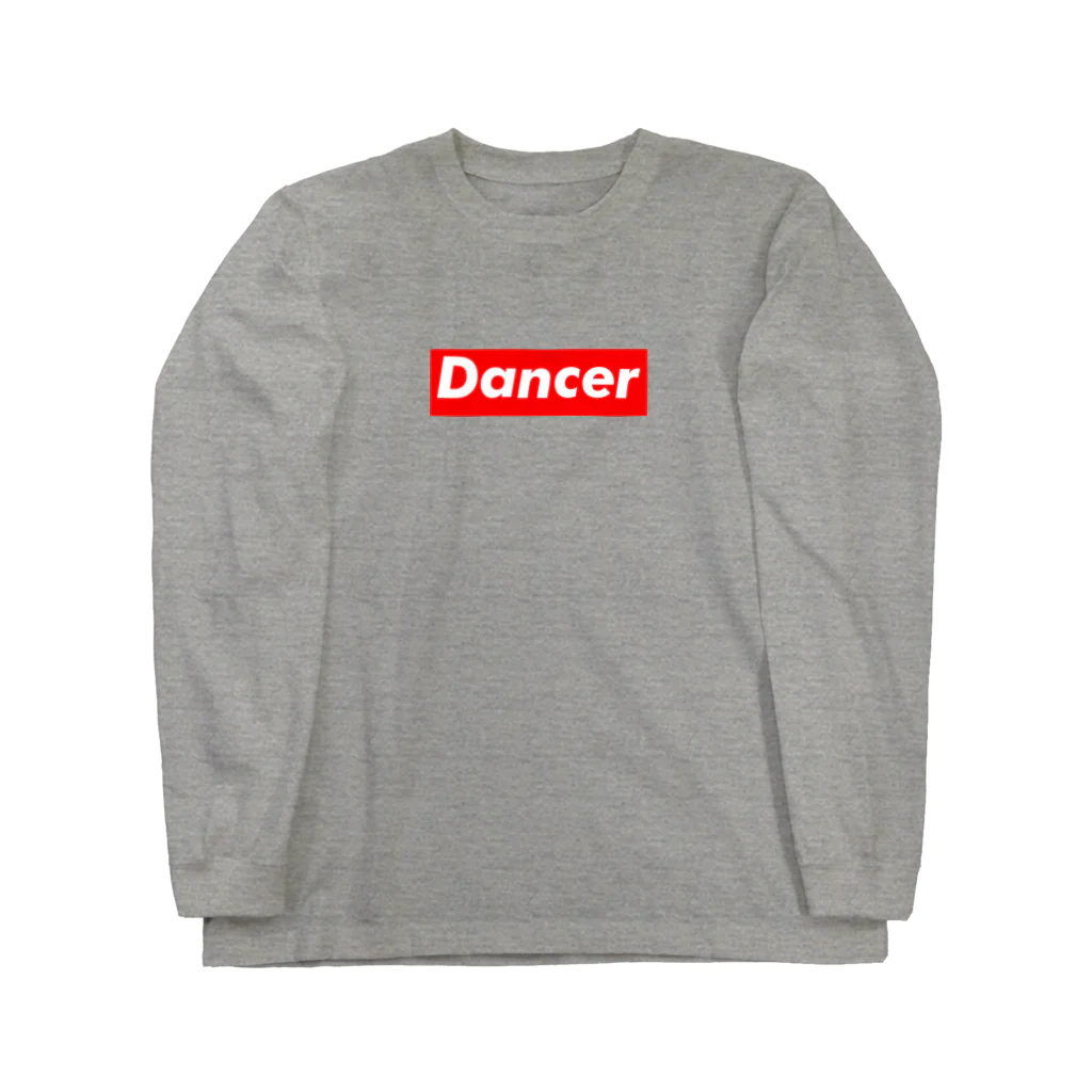 金融投資デザイン　カマラオンテ-ムラサキのDancer ダンサー  ボックスロゴ  Long Sleeve T-Shirt