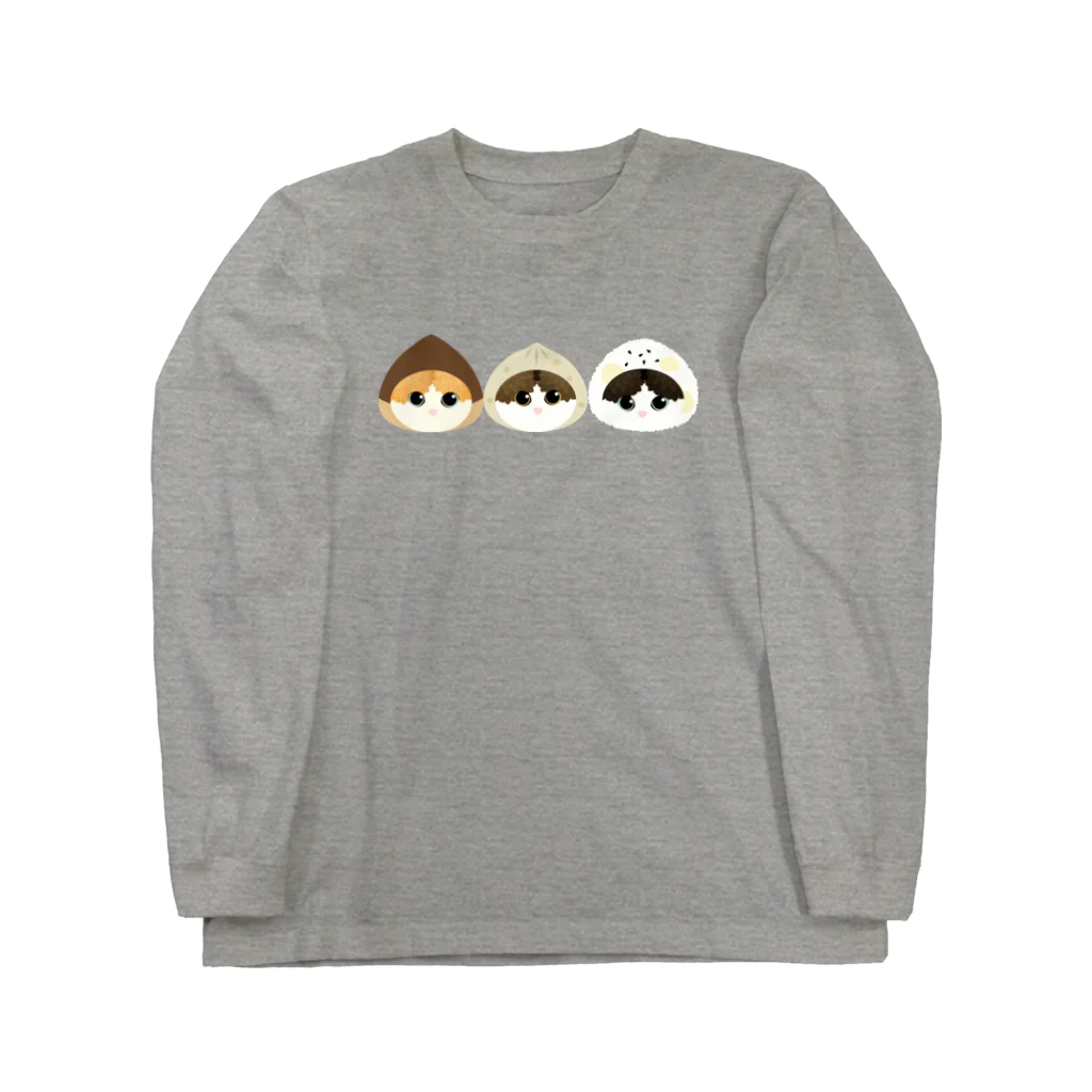 cotton-berry-pancakeのねこがかぶる　くり Long Sleeve T-Shirt