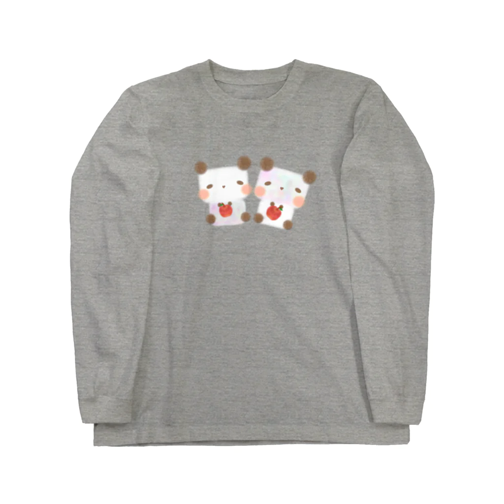 ぱすてらむぎこのりんご🍎パンダ Long Sleeve T-Shirt