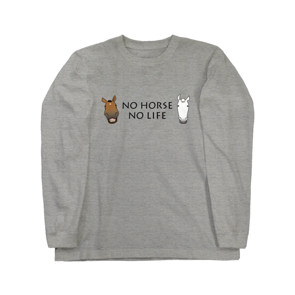 SHOP HAPPY HORSES（馬グッズ）のスピプーロゴ ロングスリーブTシャツ