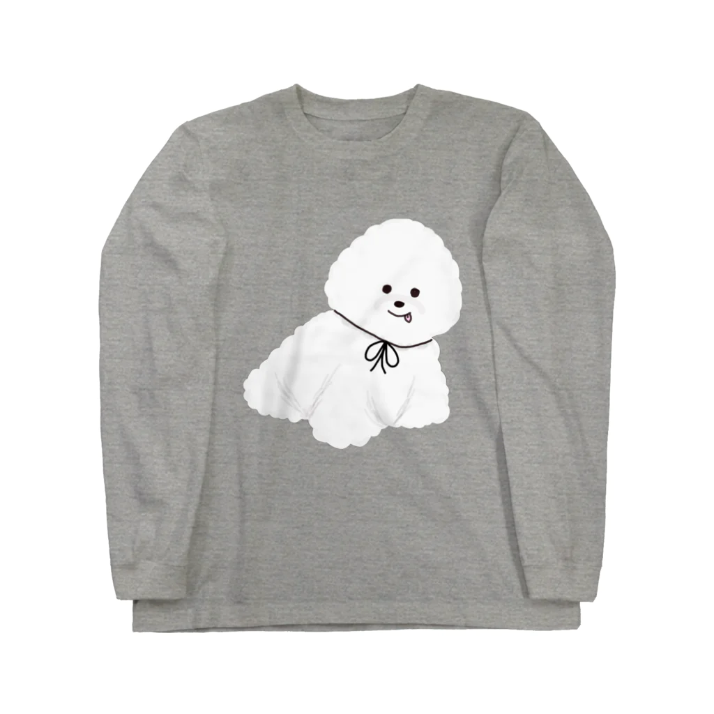 小さな世界のふわもこ犬ビションフリーゼ Long Sleeve T-Shirt