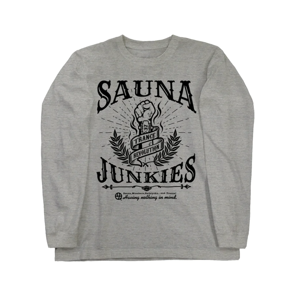 SAUNA JUNKIES | サウナジャンキーズのTRANCE REVOLUTION（黒プリント） Long Sleeve T-Shirt