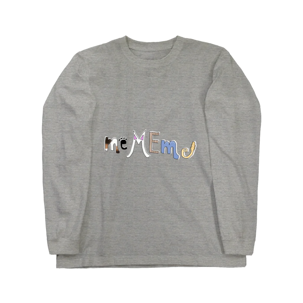 meMEmeのロゴ  〜にゃんにゃんver〜 Long Sleeve T-Shirt