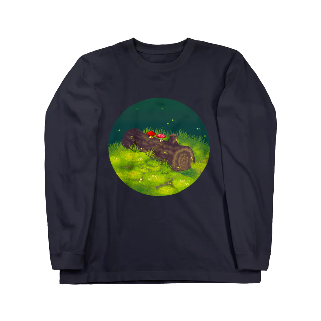 どっと屋のOn a fallen tree🌲🍄🍄 ロングスリーブTシャツ