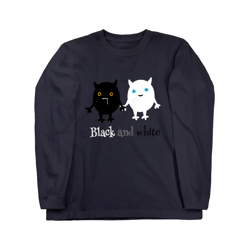 のほほん屋のしろくろモンスターちゃん Long Sleeve T-Shirt