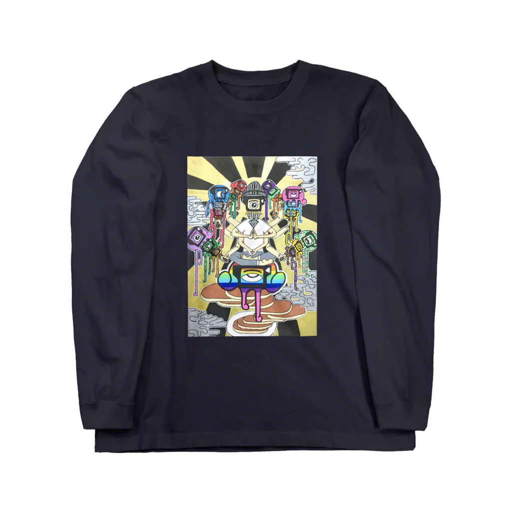 URANOGAKIのEyes cream 千手観音像 Long Sleeve T-Shirt